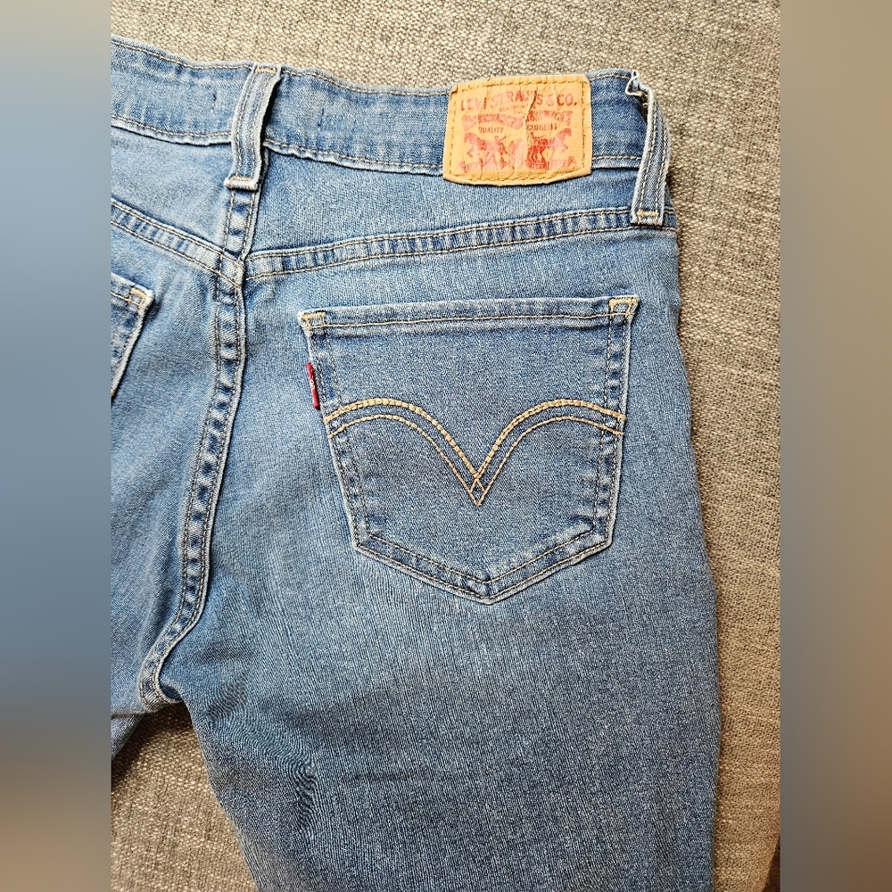 LEVI'S 535 Super Skinny Light Blue Denim Jeans Size 28x30 - Picture 11 of 11